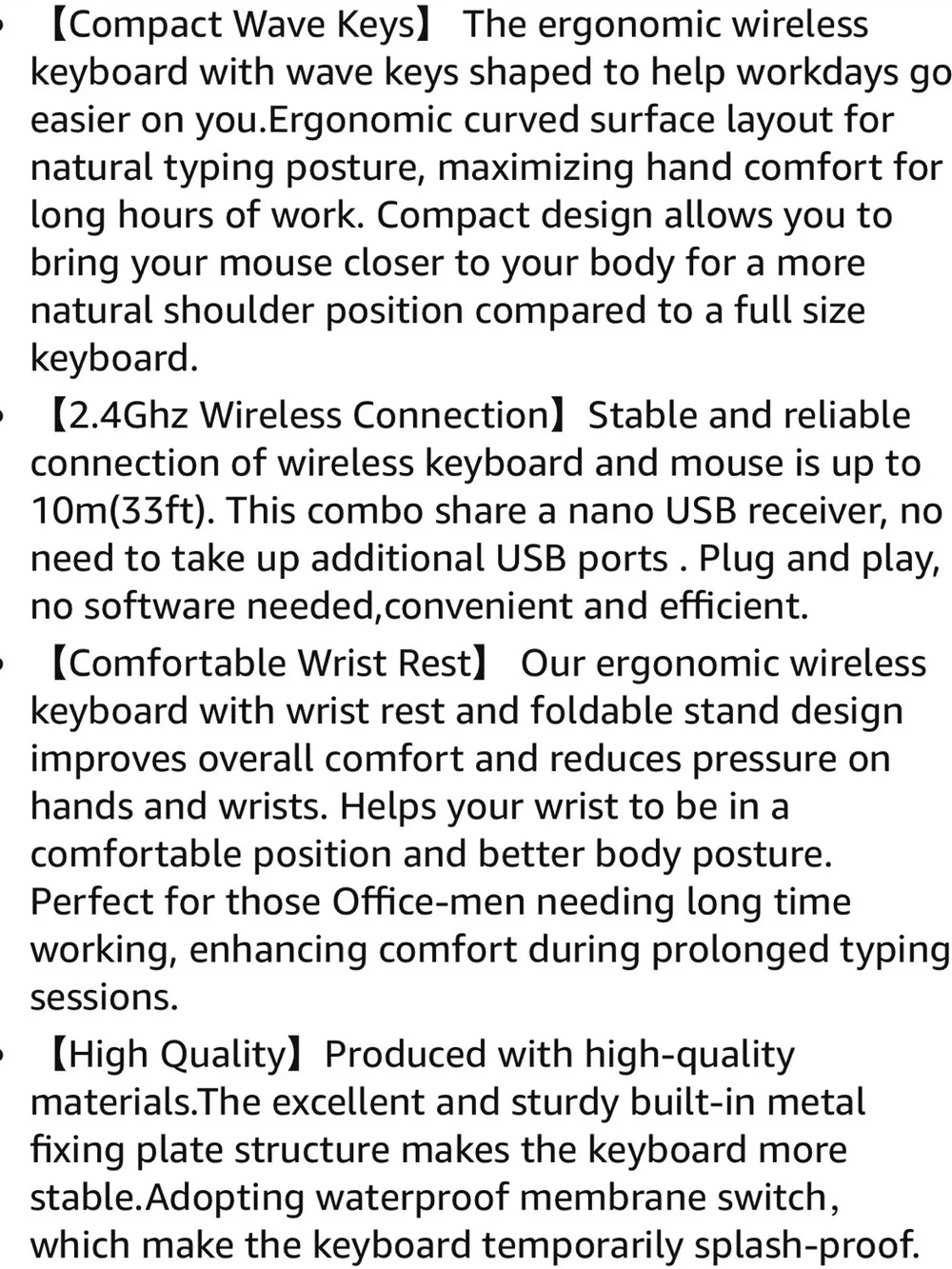 RECCAZR || Ergonomic Wireless Keyboard with Orange Accent Keys